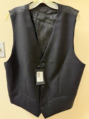 The Kooples Paris Wool Blend Vest - Black - Size 54 (L) - NWT
